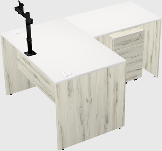 L-shaped office desk