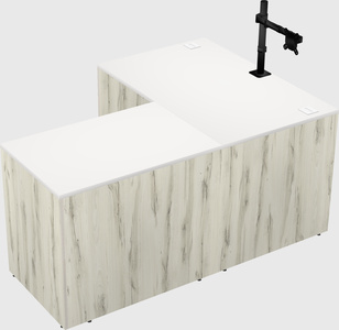 L-shaped office desk