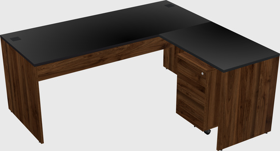 L-shaped office desk