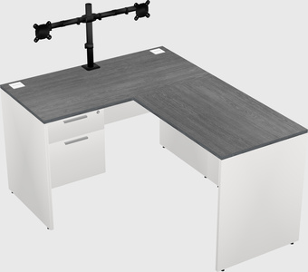 L-shaped office desk