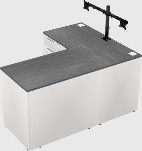 L-shaped office desk