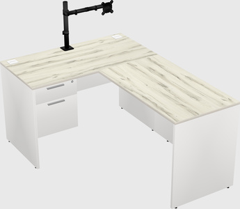 L-shaped office desk