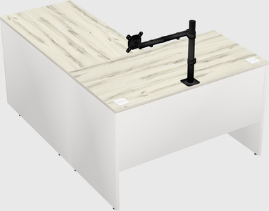 L-shaped office desk