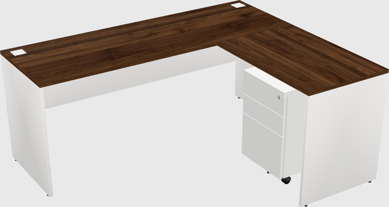 L-shaped office desk