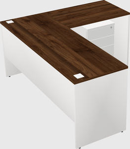 L-shaped office desk