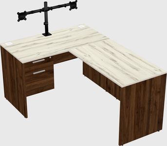 L-shaped office desk