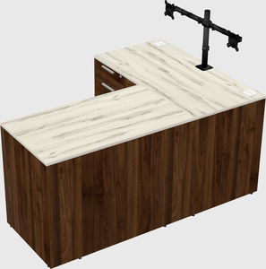 L-shaped office desk