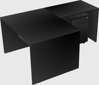 L-shaped office desk