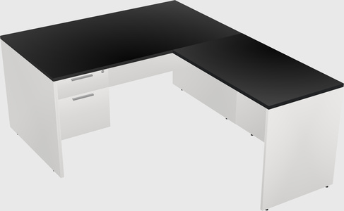 L-shaped office desk
