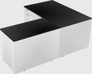 L-shaped office desk