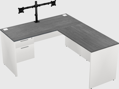 L-shaped office desk
