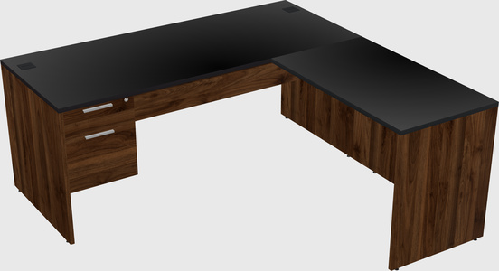 L-shaped office desk