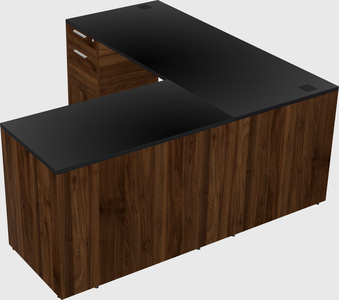 L-shaped office desk