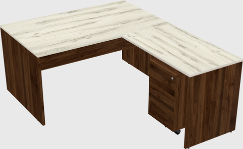 L-shaped office desk