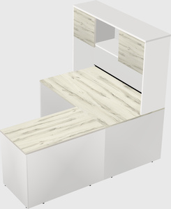 L-shaped office desk