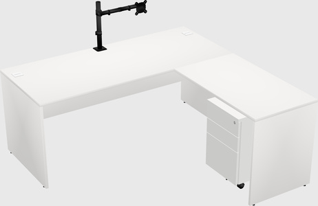 L-shaped office desk