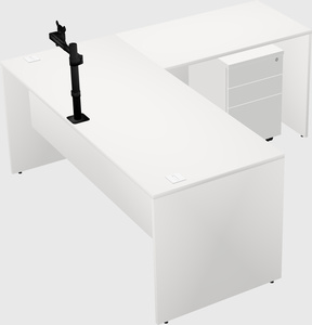 L-shaped office desk
