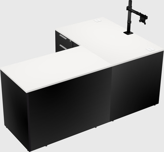 L-shaped office desk