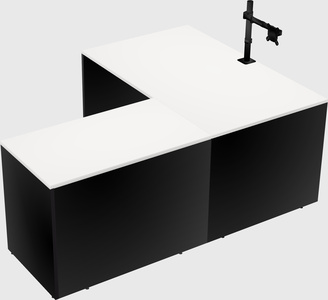 L-shaped office desk