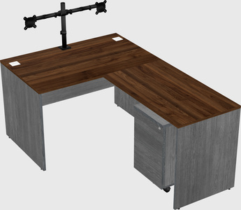 L-shaped office desk