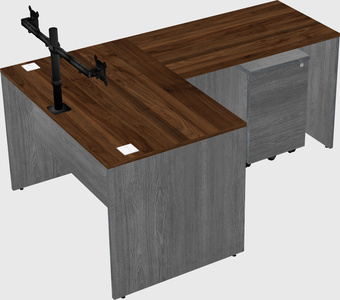 L-shaped office desk