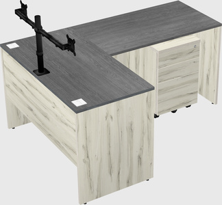 L-shaped office desk