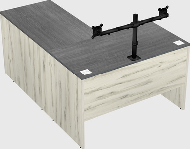 L-shaped office desk