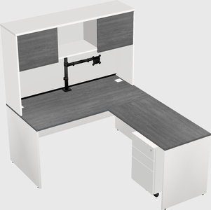 L-shaped office desk