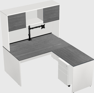 L-shaped office desk