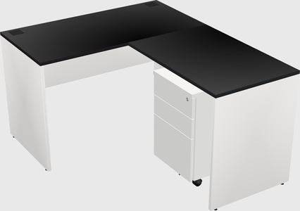 L-shaped office desk
