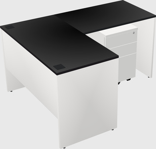 L-shaped office desk