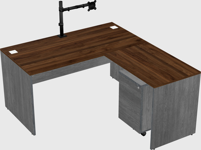 L-shaped office desk
