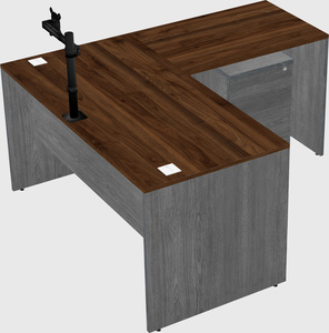 L-shaped office desk