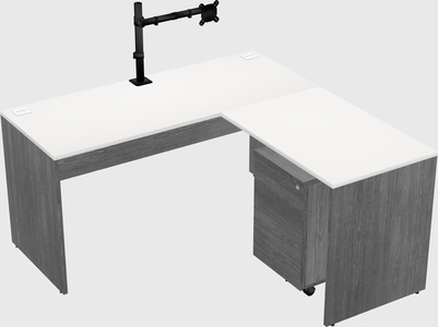 L-shaped office desk