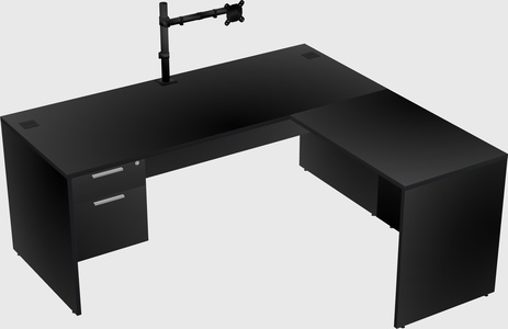 L-shaped office desk