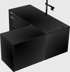 L-shaped office desk