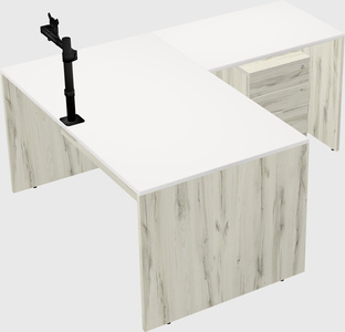 L-shaped office desk
