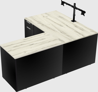 L-shaped office desk
