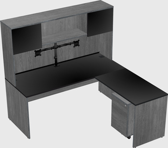 L-shaped office desk