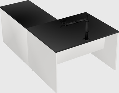 L-shaped office desk