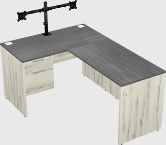 L-shaped office desk
