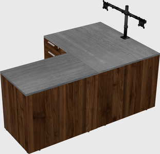 L-shaped office desk