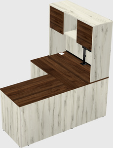 L-shaped office desk