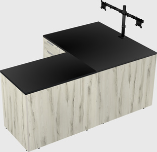 L-shaped office desk