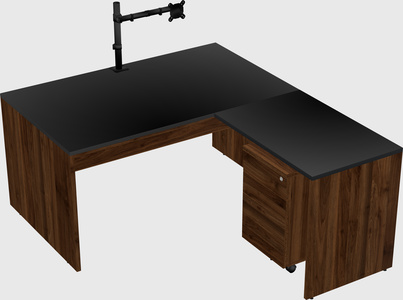 L-shaped office desk