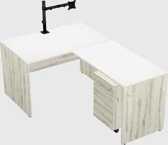 L-shaped office desk