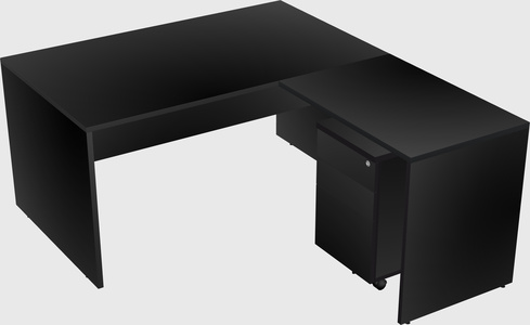 L-shaped office desk