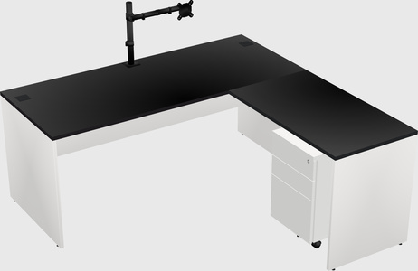 L-shaped office desk