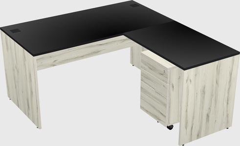 L-shaped office desk