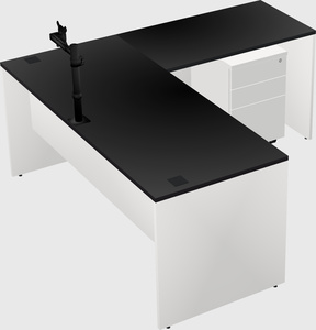 L-shaped office desk